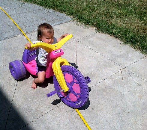 Riding a BigWheel is serious business