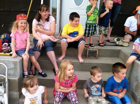 Waiting patiently for their turn.